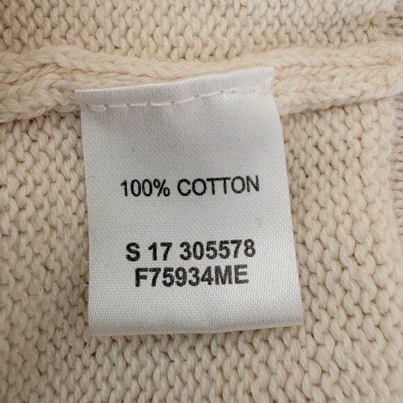 Weatherproof Vintage Men's Size L Ivory Long Sleeve Toggle Pullover Knit Sweater - Picture 11 of 12